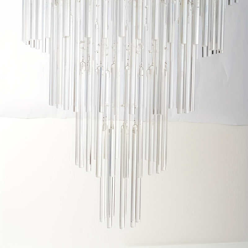 71 Inch Circular Crystal Lighting Fixture, Modern Ceiling Mounted Crystal Chandelier, Suitable for Villas, Apartments, Corridors, Living Rooms (including Light Source)