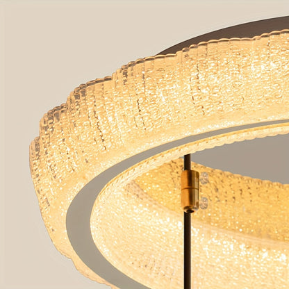 Modern Golden LED Chandeliers, 3-Color Dimmable Pendant 4-Lights Adjustable Height for Kitchen Island, Dining Room, Living Room, Contemporary Hanging Ceiling Light,