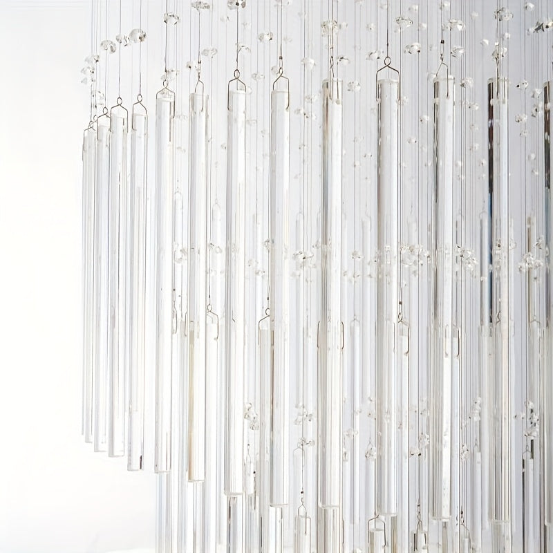 71 Inch Circular Crystal Lighting Fixture, Modern Ceiling Mounted Crystal Chandelier, Suitable for Villas, Apartments, Corridors, Living Rooms (including Light Source)