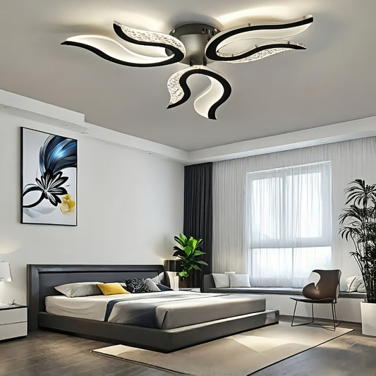 LED ceiling light adjustable light art decoration and modern minimalist combination, metal material, three-color changing light, indoor lighting, wall control, bubble and frosted material suitable for bedroom, living room, di