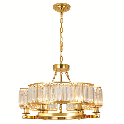 Modern Golden Crystal Chandelier Adjustable Pendant Light for Living Room Dining Room Bedroom, Chandelier for Bedroom, Bedroom Ceiling Light, Home Decor Lighting, Bedroom Lighting, Elegant Chandelier, Contemporary Design, Dur